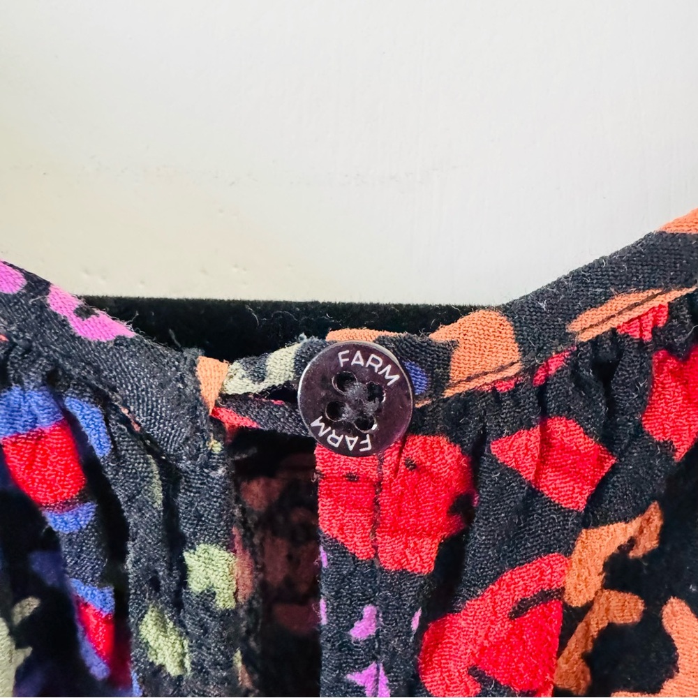 Farm Rio Wild Flower Puff Sleeve Dress - Picture 12 of 12
